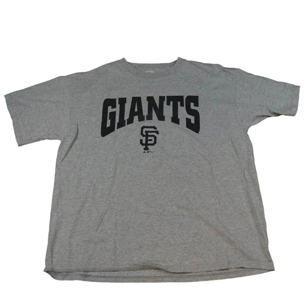 VTG adidas Shirt San Fransisco‎ Giants Mens Large Gray Print front back Baseball